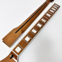 Manche de guitare électrique TL en érable torréfié brillant à 22 frettes avec incrustation en bloc et nut en os de 42 mm