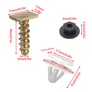 Wheel Arch Bushing Repair Kit For Chevrolet Opel Buick Regal Zafira Sail Omega Park Avenue Flanged Screw Mount PP Material - Product Image 3