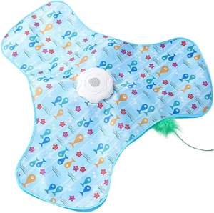 Juguetes para gatos Hide and Seek, pluma móvil impredecible en la cubierta, juguete de varita interactiva para gatitos, juguete para gatos recargable automático - Product Image 1