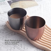 Tasse à eau coréenne en acier inoxydable 304, simple paroi, épaissie, pratique, anti-choc, multicolore