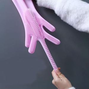 Gants de nettoyage en silicone antidérapants, résistants à la chaleur et imperméables, personnalisables, pour la vaisselle, réutilisables, en gros - Product Image 6