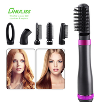 Brosse à cheveux thermique rechargeable, lisseur professionnel, sèche-cheveux à air chaud