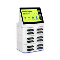 Banco de Energía Portátil con 12 Ranuras Integradas para Baterías de Litio-Polímero, Pantalla Táctil, 8000mAh, Salida de 60W, Apilable para Compartir Energía