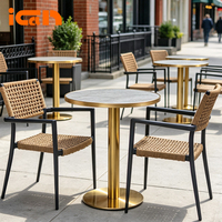 Mobilier de bistrot Fauteuil de terrasse Chaises de café Chaises de salle à manger empilables Chaises de restaurant en plein air