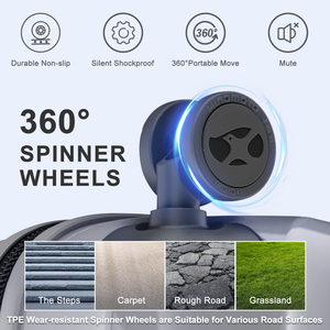 Wholesale Bulk <strong>Grey</strong> PC Hard Shell Luggage with TSA Lock 360 Spinner Wheels Portable Hook Carry on <strong>Suitcase</strong> for Holiday Travel - Product Image 3