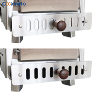 Barbecue et four à bois portable en acier inoxydable de luxe très populaire pour le camping avec table pliable 3-5 personnes