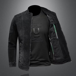Veste en jean tendance de haute qualité pour hommes, style européen et américain, élégante, décontractée, en velours côtelé uni, de la boutique. - Product Image 3