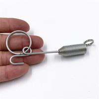 Serrure à ressort multifonctionnelle pour porte de cage à animaux avec anneau, loquet à ressort extensible avec crochet pour porte de cage à animaux, serrure à ressort en spirale