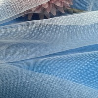 Tissu en maille de nylon blanc 25 g/m² respirant, léger (1 mm), 100 % nylon, pour robes de soirée et robes à paillettes, tissu tulle, tissu dentelle