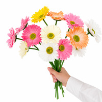 Bunga Gerbera Daisy Buatan Multi-warna Grosir untuk Dekorasi Rumah, Ruang Tamu, Kamar Tidur, dan Pernikahan