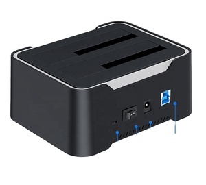 USB Type-C 3.1 để SATA kép bay RGB đèn hiệu ứng đĩa cứng cơ sở 2.5/ 3.5inch HDD SSD bên ngoài ổ cứng Thùng - Product Image 6