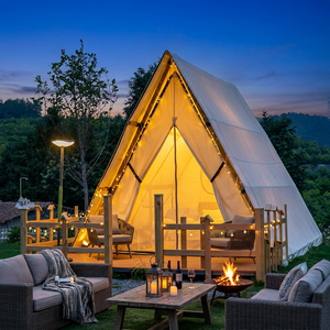 Tente de safari de luxe imperméable et robuste en toile avec salle de bain intégrée pour complexe hôtelier en plein air - Product Image 2