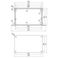 Boîtier robuste en aluminium extrudé 92*46mm pour PCB et systèmes électroniques embarqués, argenté 100mm