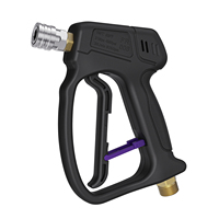 Pistolet de lavage haute pression ergonomique à poignée courte avec entrée M22 et raccord rapide 1/4 pouce compatible avec canon à mousse