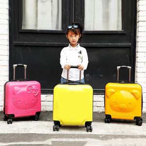 <span class=keywords><strong>Maleta</strong></span> <span class=keywords><strong>Infantil</strong></span> de 18 Pulgadas con Ruedas Omnidireccionales Anti-robo, Asa Extensible y Candado de Combinación; Diseño de Dibujos Animados para Viajes - Product Image 4
