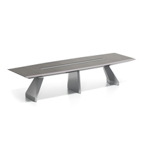 Table de conférence en bois haut de gamme simple et moderne de grande et moyenne taille pour bureau et hôtel pour la formation et la négociation