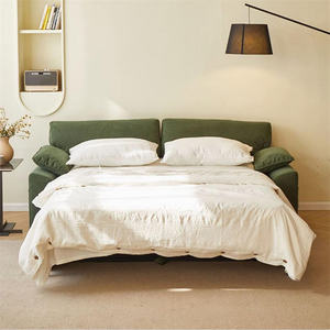 أريكة من الفانيلا عالية الجودة إخفاء سرير أريكة خضراء ثنائية الغرض تصنيع أريكة غرفة نوم أريكة كاتيل مع مرتبة - Product Image 5