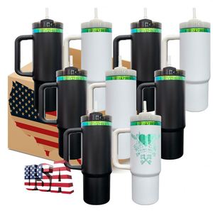 Gobelet isotherme en acier inoxydable H2 0 de 30 oz, plaqué vert, revêtement en poudre, cadeau d'affaires, tasse à café de voyage, poignée amovible, gravure au laser - Product Image 5