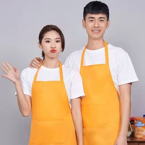 ผ้ากันเปื้อนแบบเรียบ 2 กระเป๋า ผ้ากันเปื้อนเชฟสำหรับงานเชิงพาณิชย์ พร้อมโลโก้สั่งทำ สำหรับทำอาหารในครัว ร้านอาหาร วาดภาพ ระบายสี ปิ้งย่าง - Product Image 2