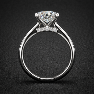 แหวนเพชรแพลตตินั่มระดับไฮเอนด์ ออกแบบสำหรับผู้หญิงที่มองหาเครื่องประดับหรูหรา เหมาะสำหรับงานแต่งงาน งานเลี้ยง และโอกาสพิเศษ - Product Image 4