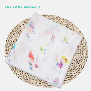 Nuevo estilo caliente de logotipo personalizado bebé 100% algodón <span class=keywords><strong>muselina</strong></span> Swaddle toallas - Product Image 6