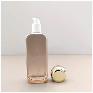 Dispensador superior de prensa de vidrio redondo, contenedor de champú de 120ml, recarga de <span class=keywords><strong>baño</strong></span> sostenible - Product Image 2