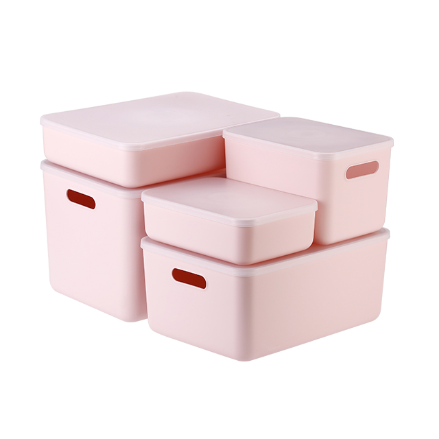 SHIMOYAMAプラスチックスモールピンク収納ボックス