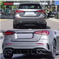 Diffuseur arrière de qualité supérieure A45 AMG avec embouts d'échappement pour Mercedes Benz Classe A W177 2019-2025 Sport