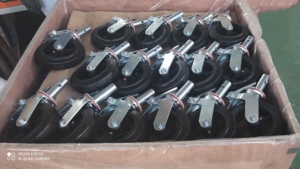 Roulettes d'échafaudage en caoutchouc à noyau de fer de 8 pouces - Product Image 5