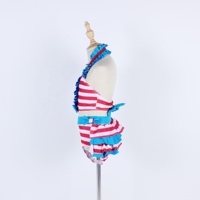 Justaucorps de danse à rayures rouges et blanches pour adulte et enfant, costume de danse avec joli nœud, tenue de scène pour performance de jazz