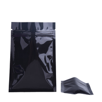 Sac refermable personnalisé noir imprimé motif bonbons en PE recyclé, petit emballage scellé imprimé en héliogravure pour bijoux, montres et lunettes
