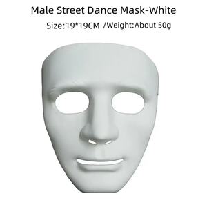 Máscaras de Plástico para Halloween, Diseño de Bailarín de la Muerte, Color Blanco y Negro, para Baile Callejero, Disfraces y Fiestas - Product Image 2