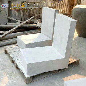 Nuevos Materiales de Construcción de Piedra Artificial, Banco de Piedra Artificial GRC Gris de Alta Resistencia, Muebles de Patio para Interiores y Exteriores - Product Image 2