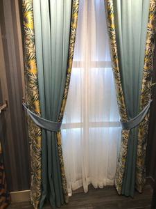 Nuovo stile di lusso floreale Country Jacquard tenda casa Ready Made <span class=keywords><strong>tende</strong></span> per la camera da letto soggiorno in giallo <span class=keywords><strong>e</strong></span> <span class=keywords><strong>blu</strong></span> - Product Image 5