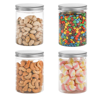 Pot en plastique de qualité alimentaire pour animaux de compagnie avec bouchon à vis, tailles de 50 ml à 500 ml en stock