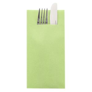 Serviettes de poche Uni vert pomme 40x40 cm 1/8 fois faites de Linclass - Product Image 1