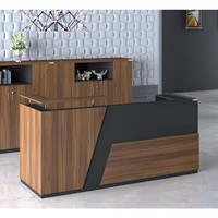 Plans de conception de réception d'accueil les plus vendus meubles en bois comptoir de réception de bureau à vendre