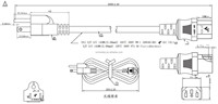 Cinta de correr SJT 3/C 14AWG, cable de alimentación de 300V para uso en cinta de correr