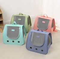 Sac à dos de transport respirant pour animaux de compagnie en tissu Oxford, produit de voyage pour chat avec maille épaisse perméable à l'air, sangle de transport renforcée pour petits animaux