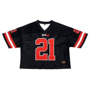 Mode surdimensionné maille Vintage Football américain T-shirt personnalisé hommes Boxy Football américain Jersey - Product Image 2