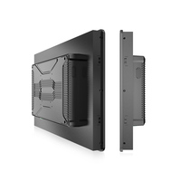 Écran tactile capacitif LCD DVI étanche IP65, moniteur industriel TFT en alliage d'aluminium, montage mural, conception à cadre ouvert, nouveau produit