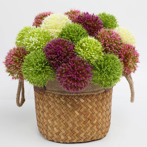 Bundle of 6 Stems Artificial Allium Ball <b>Flower</b> Stems Realistic Dandelion Onion <b>Flower</b> for Home Wedding <b>Vase</b> Decor - Product Image 2