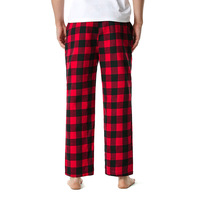 Prêt à expédier, livraison rapide, nouveau style, pantalon en microfleece flanelle, pantalon de pyjama à carreaux pour homme avec poches