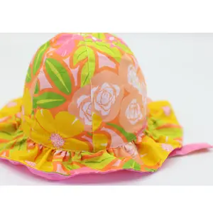 2024 새로운 도매 여성 여름 야외 비치 버킷 모자 태양 보호 버킷 모자 나비 매듭