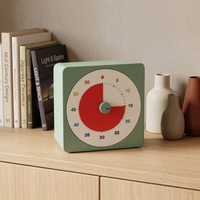 Kinder-Lern- und Küchentimer mit Alarm, Digitalanzeige, Wasserdicht, Kunststoff, 60-Minuten-Countdown für Kinder, Batteriebetrieben