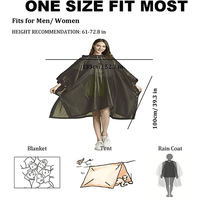 Veste de pluie EVA imperméable portable pour adultes avec capuche et poche Poncho d'extérieur jetable pour le travail et la randonnée
