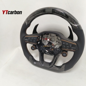 Volante LED de Fibra de Carbono Real YTcarbon para <span class=keywords><strong>Cupra</strong></span> Formentor, Estilo de Carreras, Palancas de Cambio Personalizadas para Modificación de Van - Product Image 5