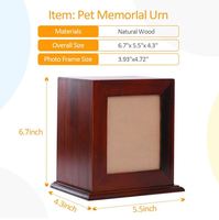 Urnas de Madera Personalizadas para Mascota, Caja de Cenizas con Marco de Fotos, Cremación para Gato, Animal Conmemorativo