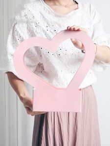 Creativa plegable en forma de corazón flor caja de embalaje florista Portátil Bolsa - Product Image 3