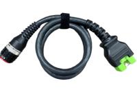 كابل محول أنثى OBD II متوافق مع فولفو 88890304 وفوكوم 88890313 و88890306 و88890523، 16 سنًا، موصل نحاسي، غلاف PVC للسيارات